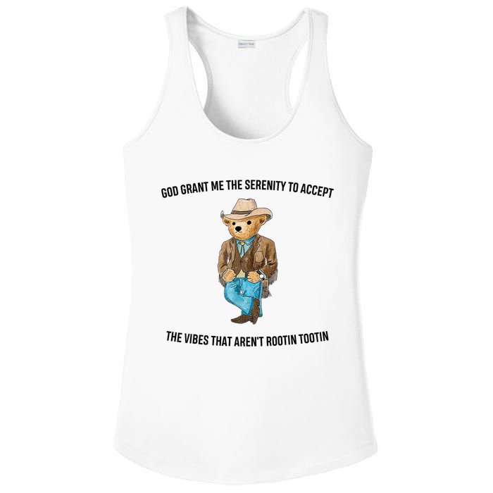 God Grant Me The Serenity To Accept The Vibes That Aren’t Rootin Tootin Ladies PosiCharge Competitor Racerback Tank