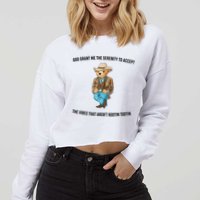 God Grant Me The Serenity To Accept The Vibes That Aren’t Rootin Tootin Cropped Pullover Crew