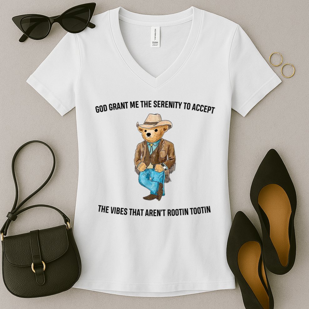 God Grant Me The Serenity To Accept The Vibes That Aren’t Rootin Tootin Women's V-Neck T-Shirt