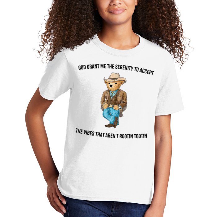 God Grant Me The Serenity To Accept The Vibes That Aren’t Rootin Tootin Kids T-Shirt