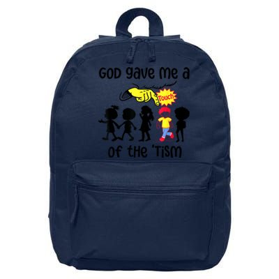 God Gave Me A Touch Of The Tism Funny Meme 16 in Basic Backpack