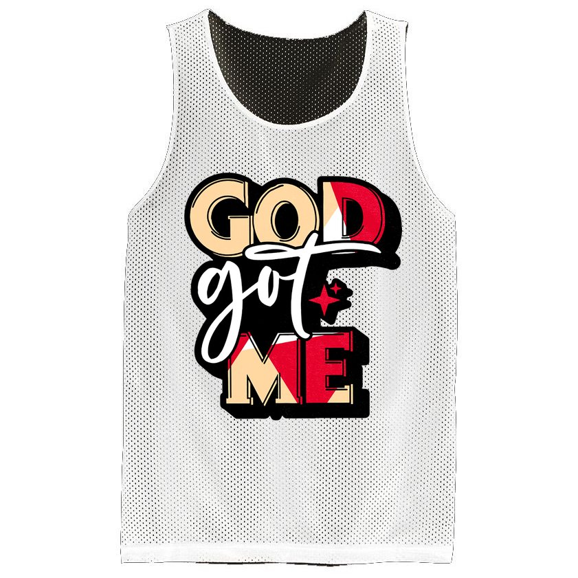 God Got Me Swag Team Cool Sneaker Matching Perfect Gift Idea Trending Mesh Reversible Basketball Jersey Tank