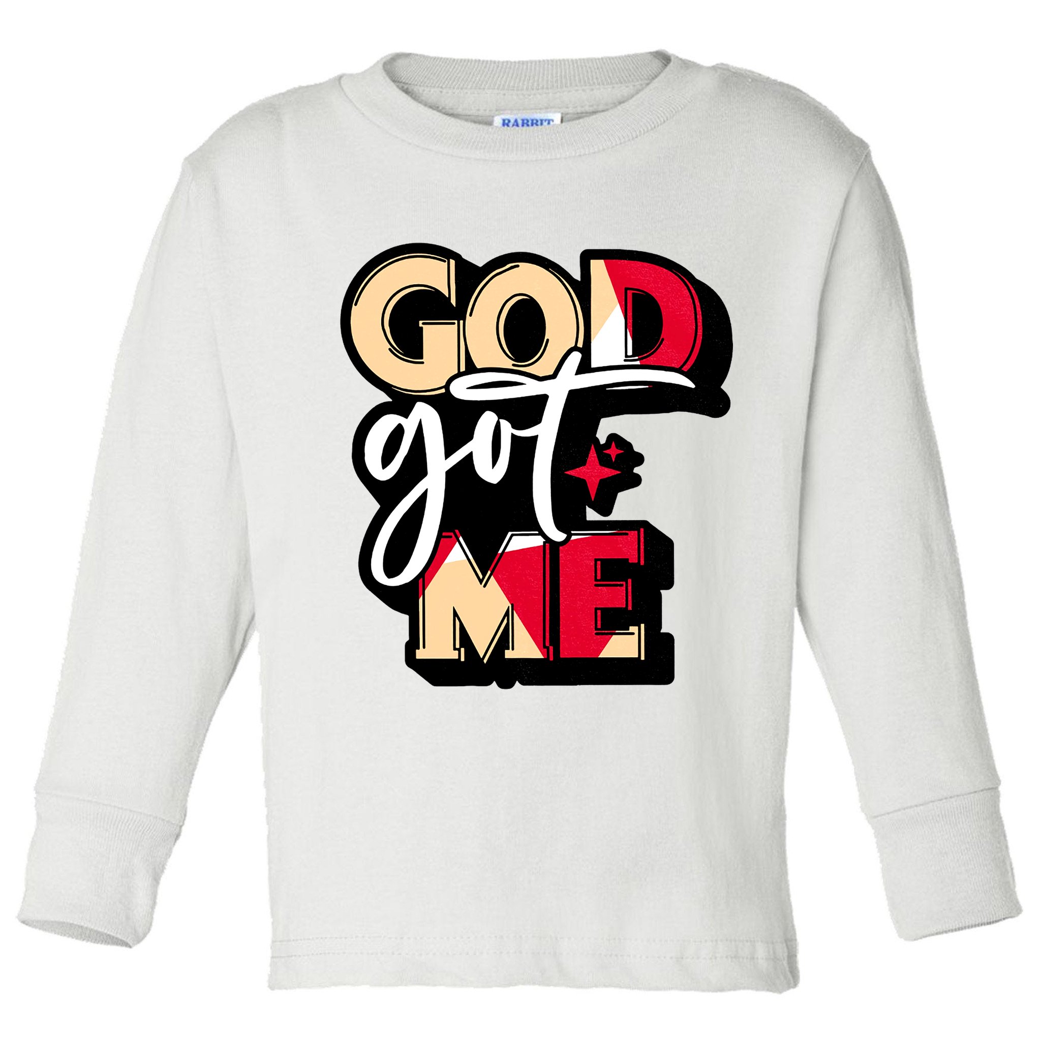 God Got Me Swag Team Cool Sneaker Matching Perfect Gift Idea Trending Toddler Long Sleeve Shirt