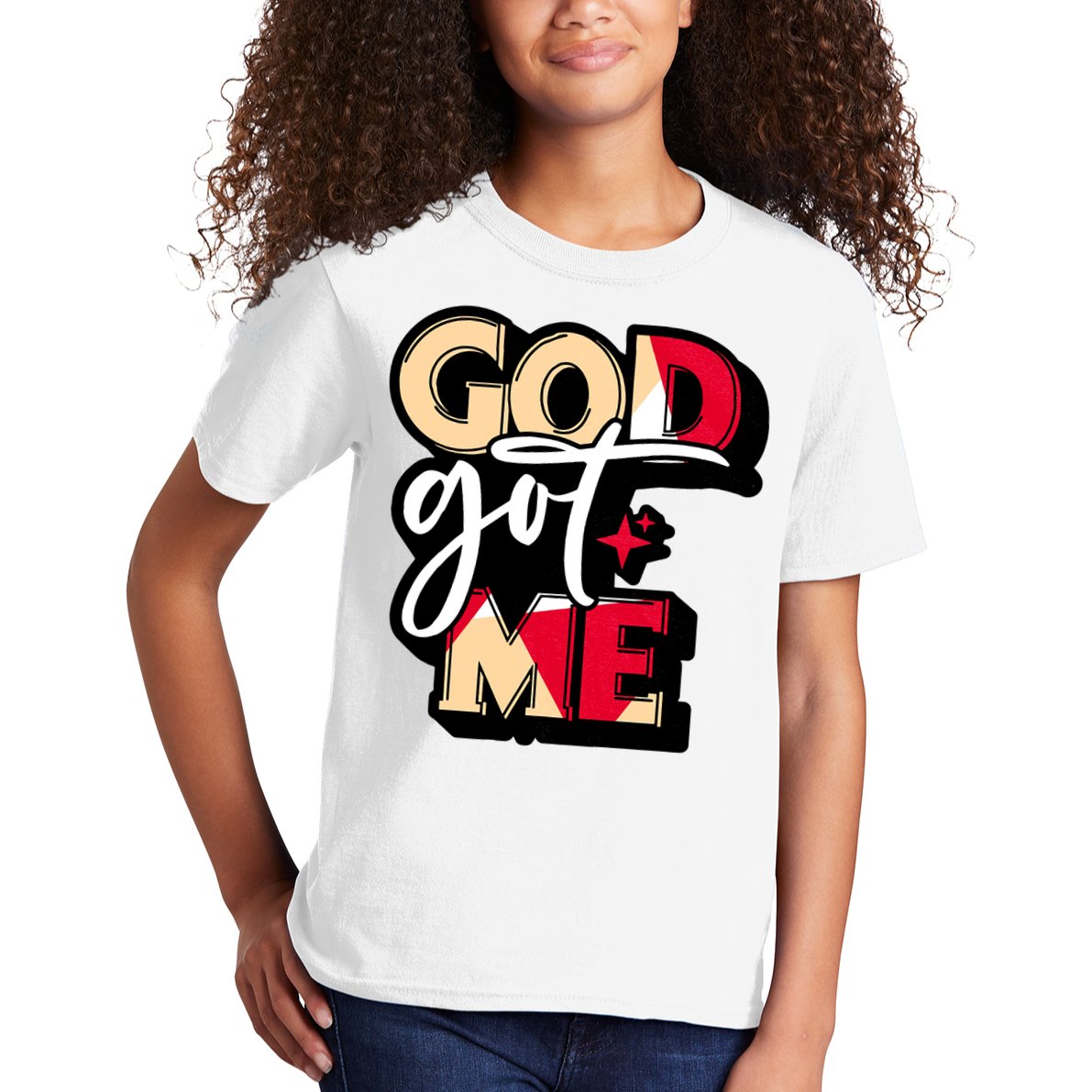 God Got Me Swag Team Cool Sneaker Matching Perfect Gift Idea Trending Kids T-Shirt