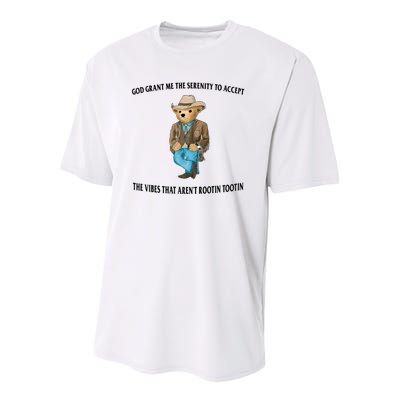 God Grant Me The Serenity To Accept The Vibes That Aren’t Rootin Tootin Youth Performance Sprint T-Shirt