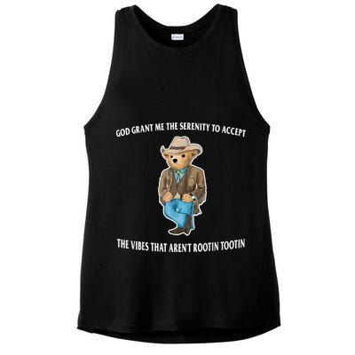 God Grant Me The Serenity To Accept The Vibes That Aren’t Rootin Tootin Ladies PosiCharge Tri-Blend Wicking Tank