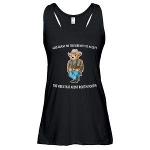 God Grant Me The Serenity To Accept The Vibes That Aren’t Rootin Tootin Ladies Essential Flowy Tank