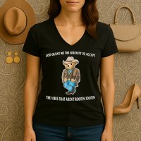 God Grant Me The Serenity To Accept The Vibes That Aren’t Rootin Tootin Women's V-Neck T-Shirt