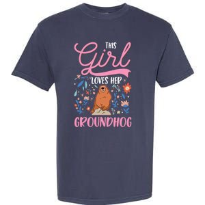 Groundhog Girl Marmot Groundhog Day Woodchuck Garment-Dyed Heavyweight T-Shirt