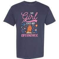 Groundhog Girl Marmot Groundhog Day Woodchuck Garment-Dyed Heavyweight T-Shirt