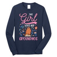 Groundhog Girl Marmot Groundhog Day Woodchuck Long Sleeve Shirt