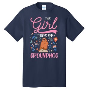 Groundhog Girl Marmot Groundhog Day Woodchuck Tall T-Shirt