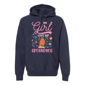 Groundhog Girl Marmot Groundhog Day Woodchuck Premium Hoodie