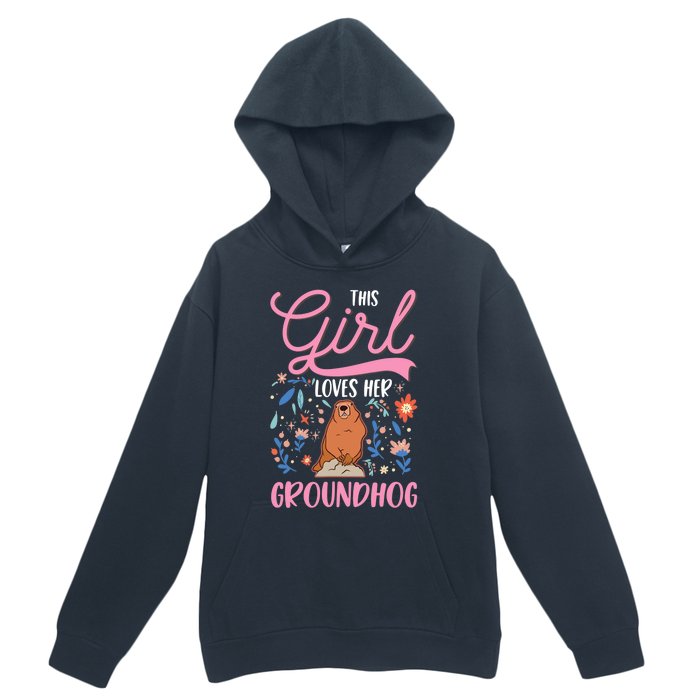 Groundhog Girl Marmot Groundhog Day Woodchuck Urban Pullover Hoodie