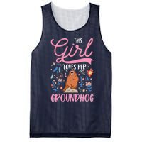 Groundhog Girl Marmot Groundhog Day Woodchuck Mesh Reversible Basketball Jersey Tank