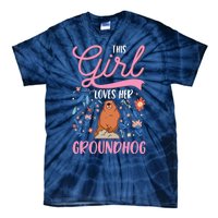 Groundhog Girl Marmot Groundhog Day Woodchuck Tie-Dye T-Shirt