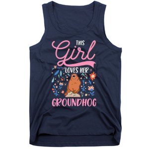 Groundhog Girl Marmot Groundhog Day Woodchuck Tank Top