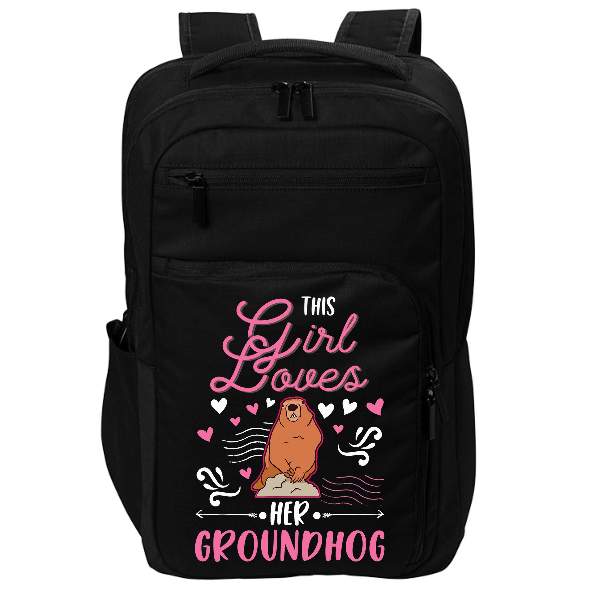 Groundhog Girl Marmot Groundhog Day Woodchuck Impact Tech Backpack