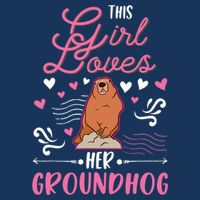 Groundhog Girl Marmot Groundhog Day Woodchuck Flat Bill Trucker Hat