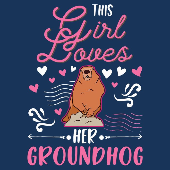 Groundhog Girl Marmot Groundhog Day Woodchuck Flat Bill Trucker Hat