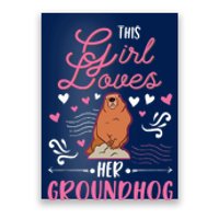 Groundhog Girl Marmot Groundhog Day Woodchuck Poster