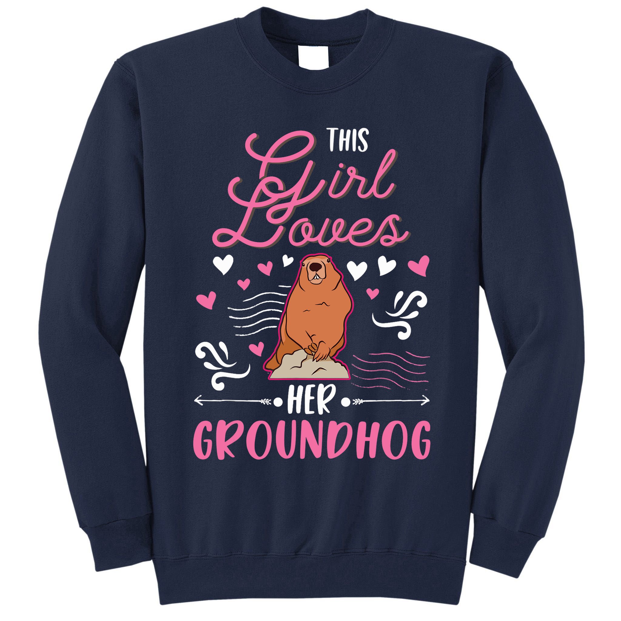 Groundhog Girl Marmot Groundhog Day Woodchuck Tall Sweatshirt