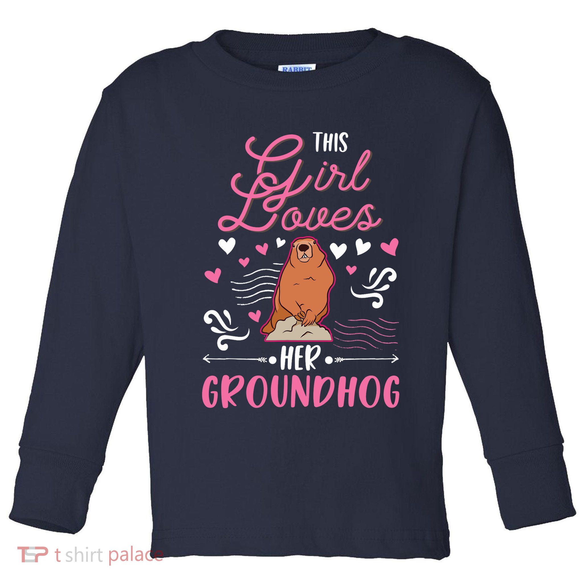 Groundhog Girl Marmot Groundhog Day Woodchuck Toddler Long Sleeve Shirt