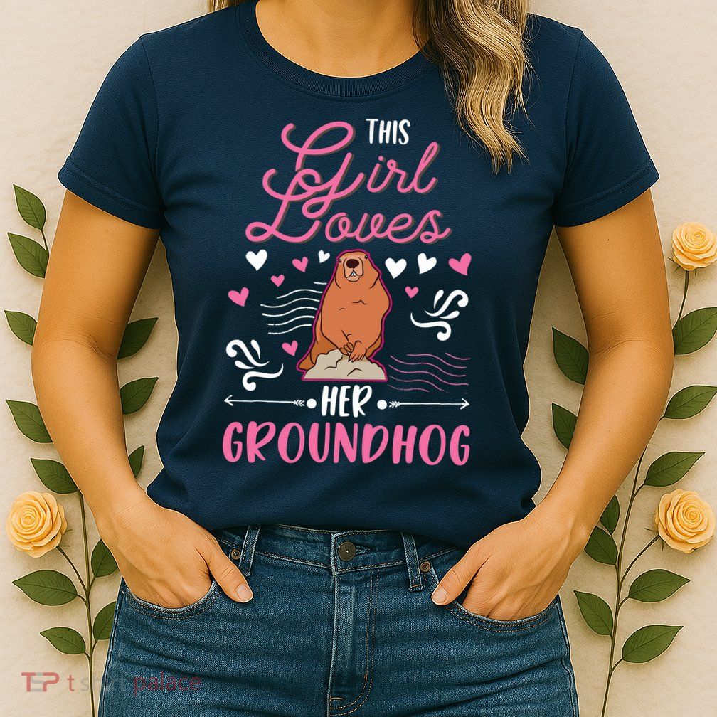 Groundhog Girl Marmot Groundhog Day Woodchuck Womens T-Shirt