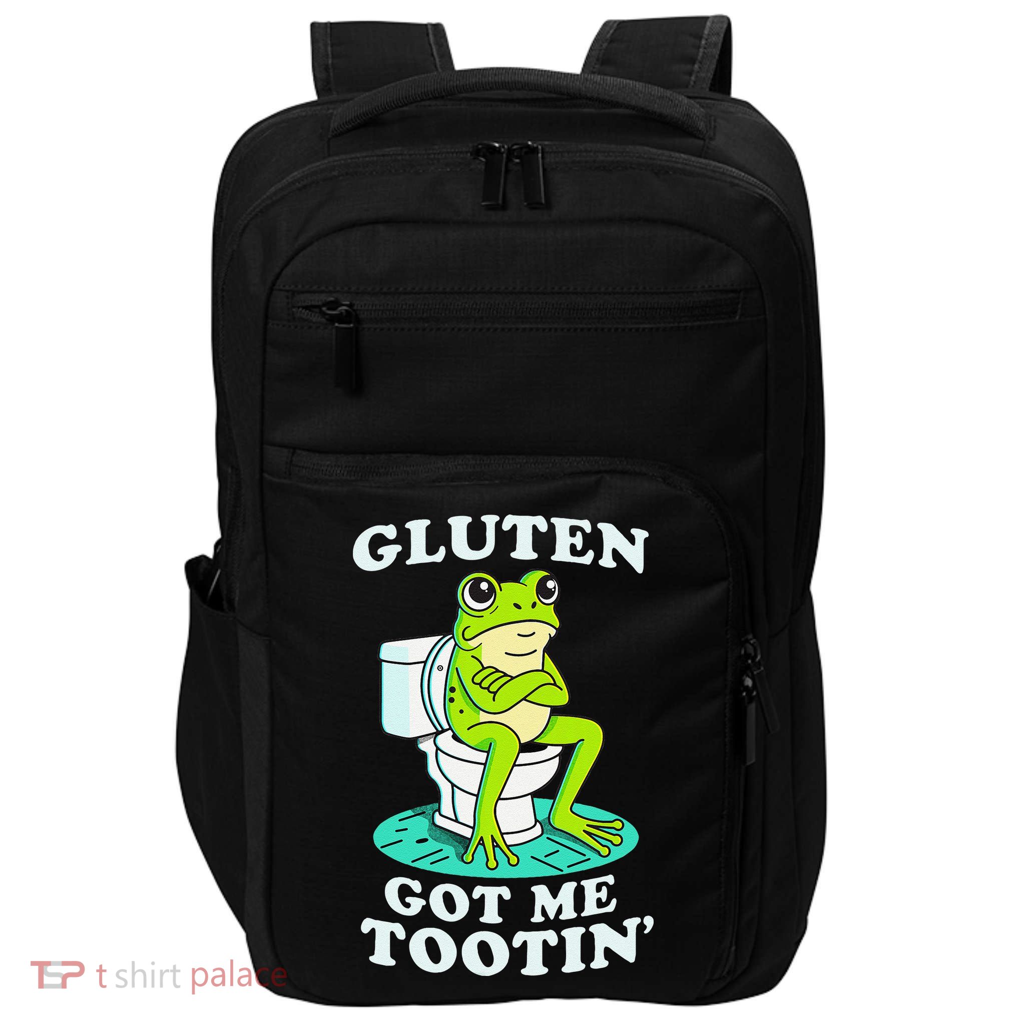 Gluten Got Me Tootin Funny Gluten Intolerant Intolerance Gift Impact Tech Backpack