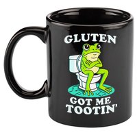 Gluten Got Me Tootin Funny Gluten Intolerant Intolerance Gift 11oz C Handle Ceramic Mug