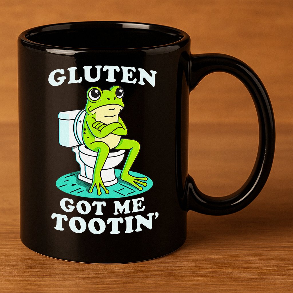 Gluten Got Me Tootin Funny Gluten Intolerant Intolerance Gift 11oz C Handle Ceramic Mug
