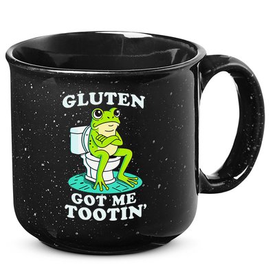Gluten Got Me Tootin Funny Gluten Intolerant Intolerance Gift 15oz Campfire Ceramic Mug