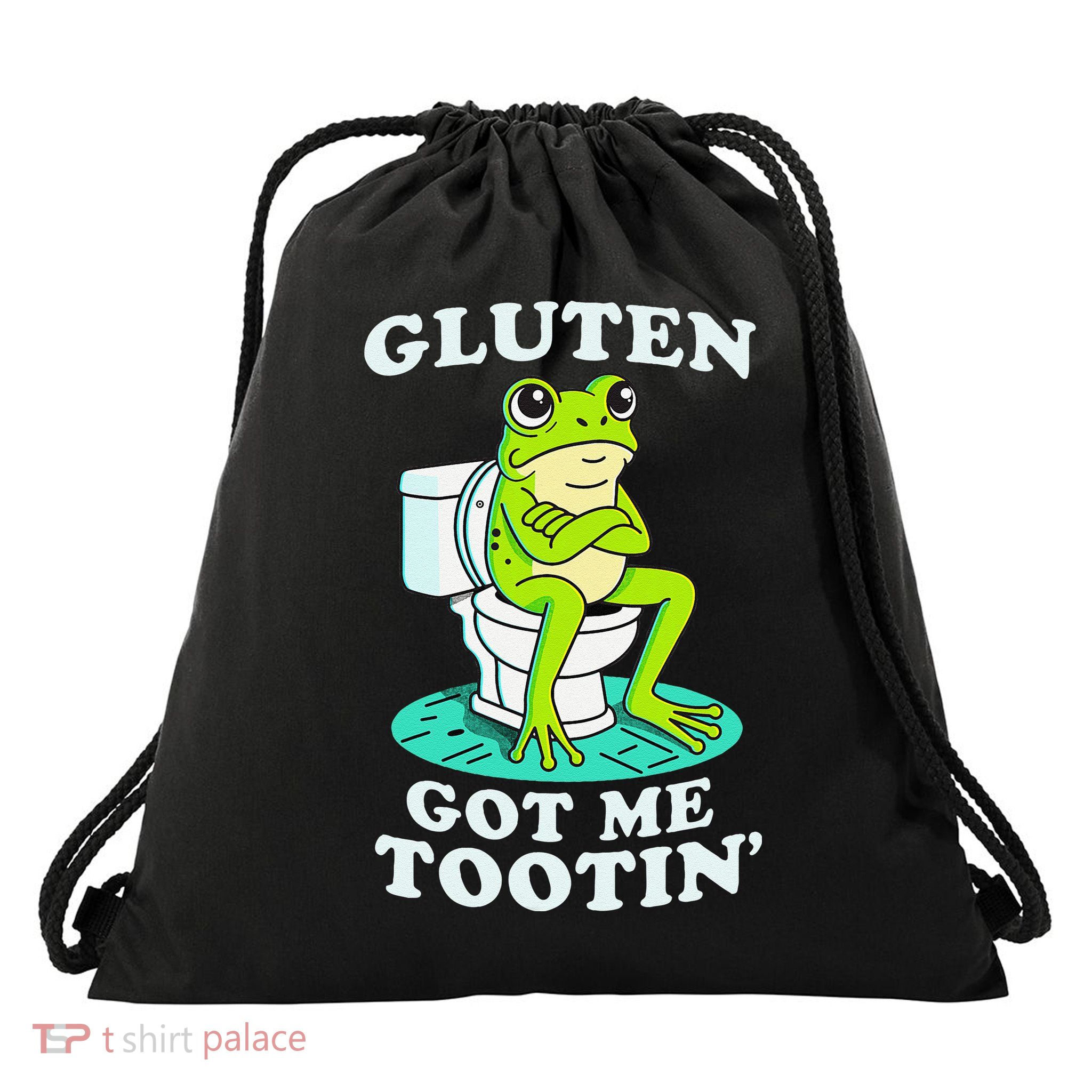 Gluten Got Me Tootin Funny Gluten Intolerant Intolerance Gift Drawstring Bag