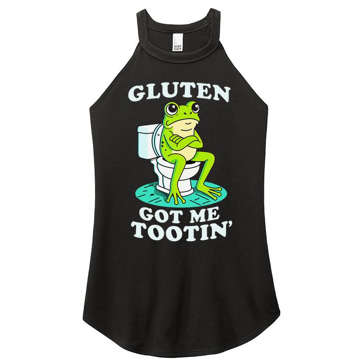 Gluten Got Me Tootin Funny Gluten Intolerant Intolerance Gift Women's Perfect Tri Rocker Tank