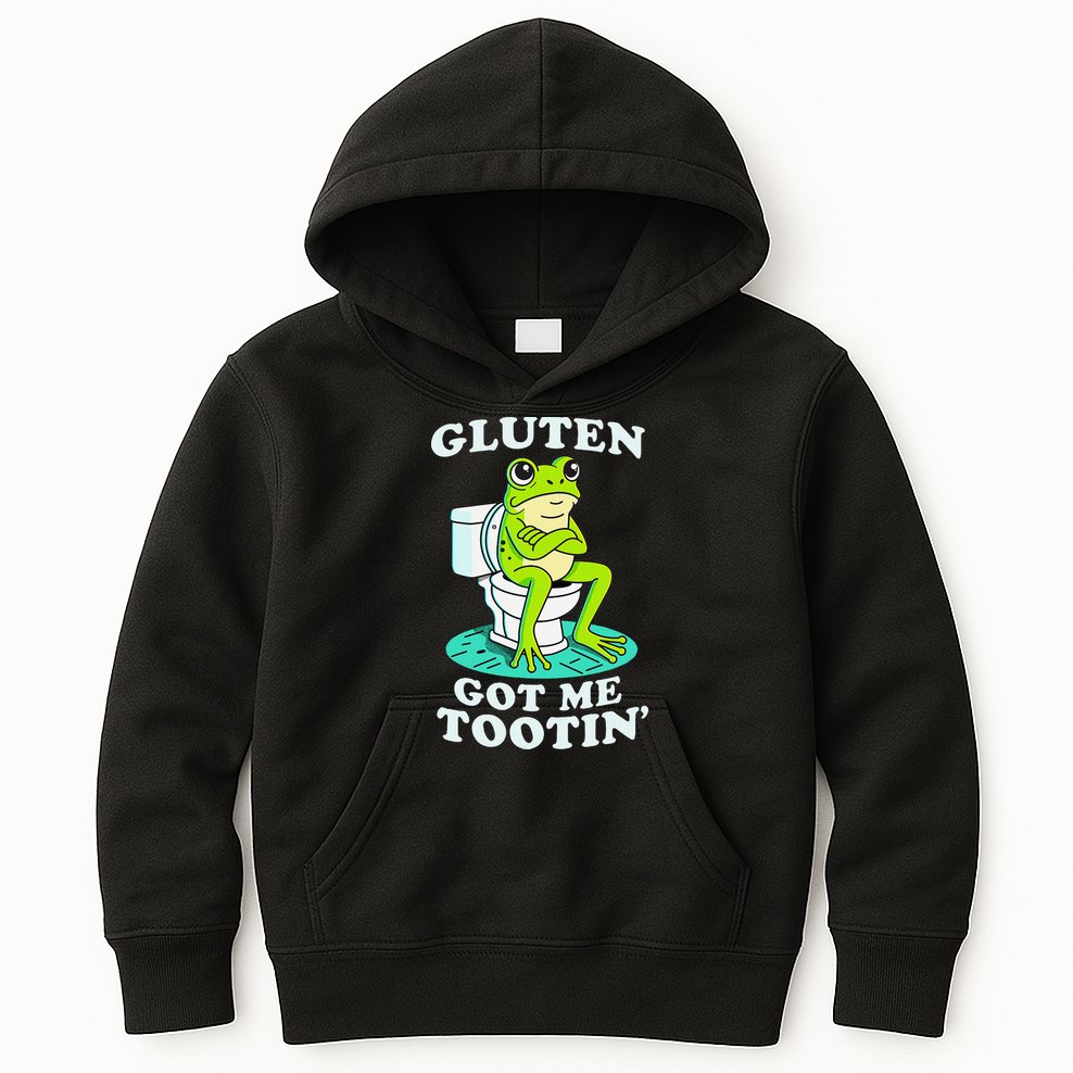 Gluten Got Me Tootin Funny Gluten Intolerant Intolerance Gift Kids Hoodie