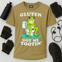 Gluten Got Me Tootin Funny Gluten Intolerant Intolerance Gift Cooling Performance Crew T-Shirt