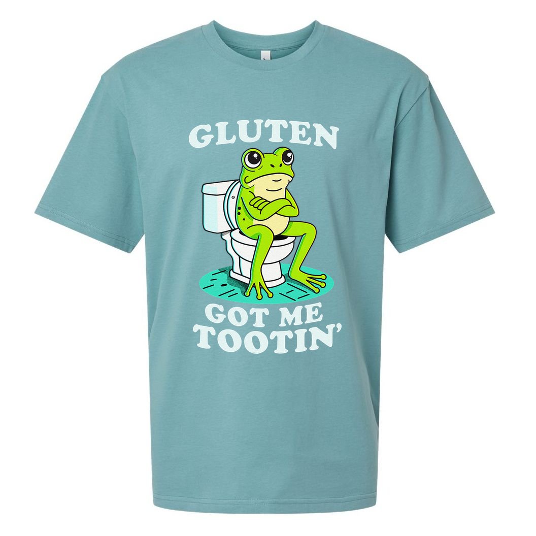 Gluten Got Me Tootin Funny Gluten Intolerant Intolerance Gift Sueded Cloud Jersey T-Shirt