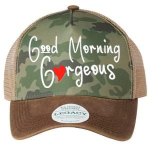 Gorgeous Good Morning Gorgeous With Heart Compliment Legacy Tie Dye Trucker Hat