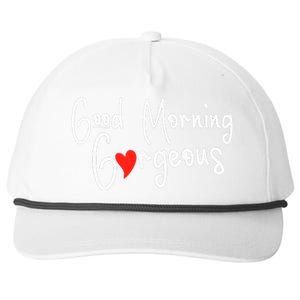 Gorgeous Good Morning Gorgeous With Heart Compliment Snapback Five-Panel Rope Hat