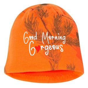 Gorgeous Good Morning Gorgeous With Heart Compliment Kati - Camo Knit Beanie