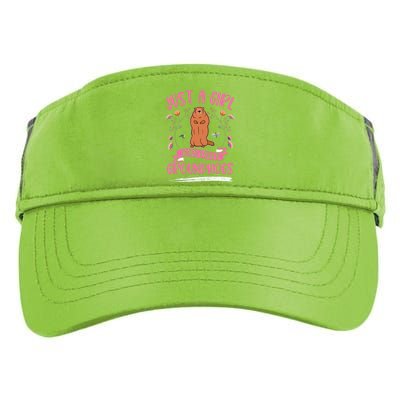 Groundhog Girl Marmot Woodchuck Adult Drive Performance Visor