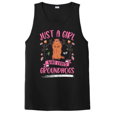 Groundhog Girl Marmot Woodchuck PosiCharge Competitor Tank