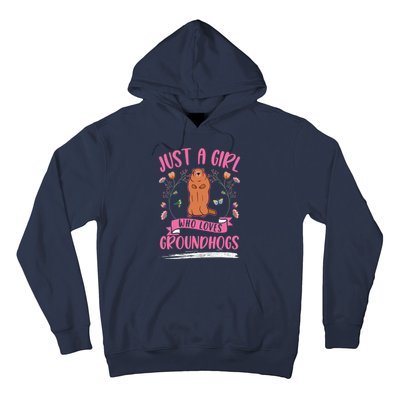 Groundhog Girl Marmot Woodchuck Hoodie