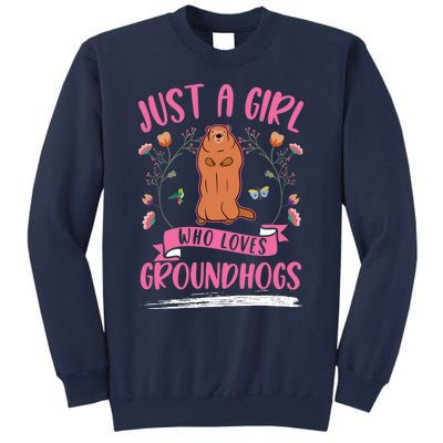 Groundhog Girl Marmot Woodchuck Sweatshirt