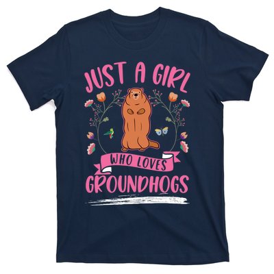 Groundhog Girl Marmot Woodchuck T-Shirt