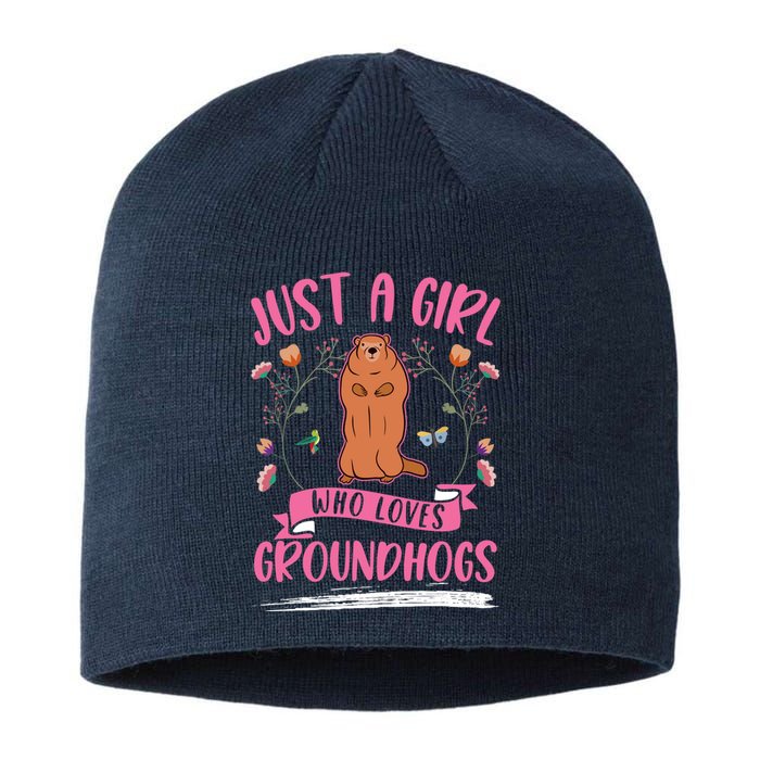 Groundhog Girl Marmot Woodchuck Sustainable Beanie