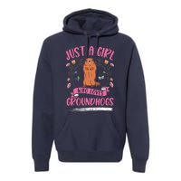 Groundhog Girl Marmot Woodchuck Premium Hoodie