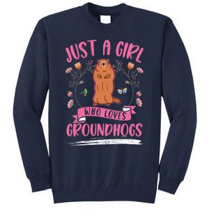 Groundhog Girl Marmot Woodchuck Tall Sweatshirt