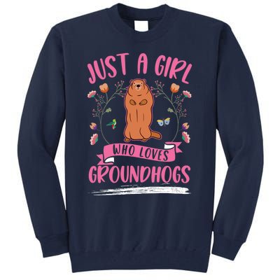 Groundhog Girl Marmot Woodchuck Tall Sweatshirt