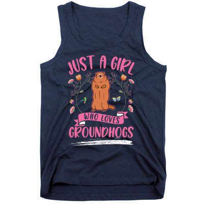 Groundhog Girl Marmot Woodchuck Tank Top